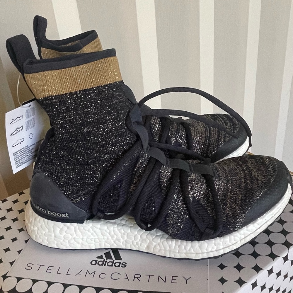 Adidas by Stella McCartney Blue and Gold Sneakers